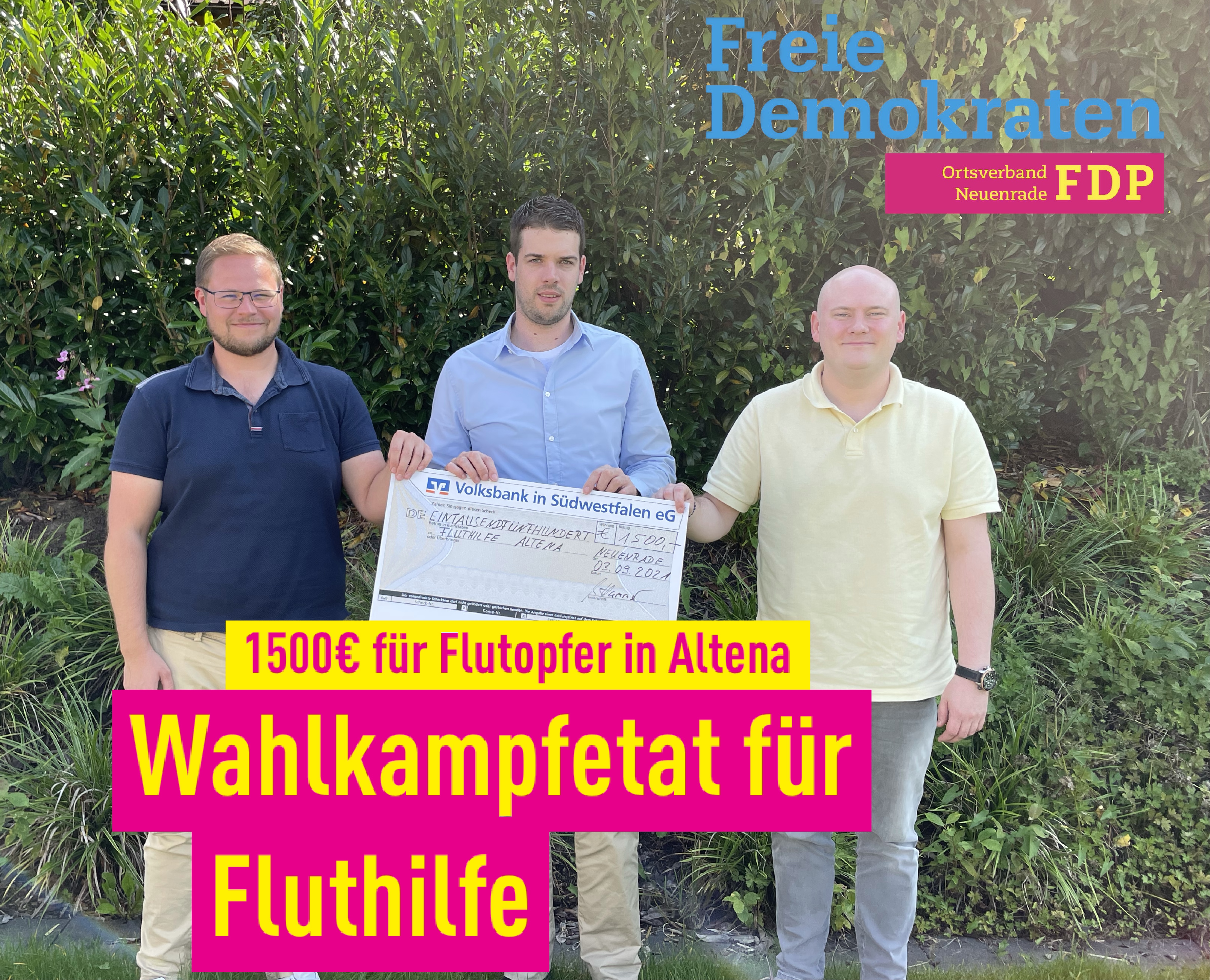 Wahlkampfetat für Fluthilfe