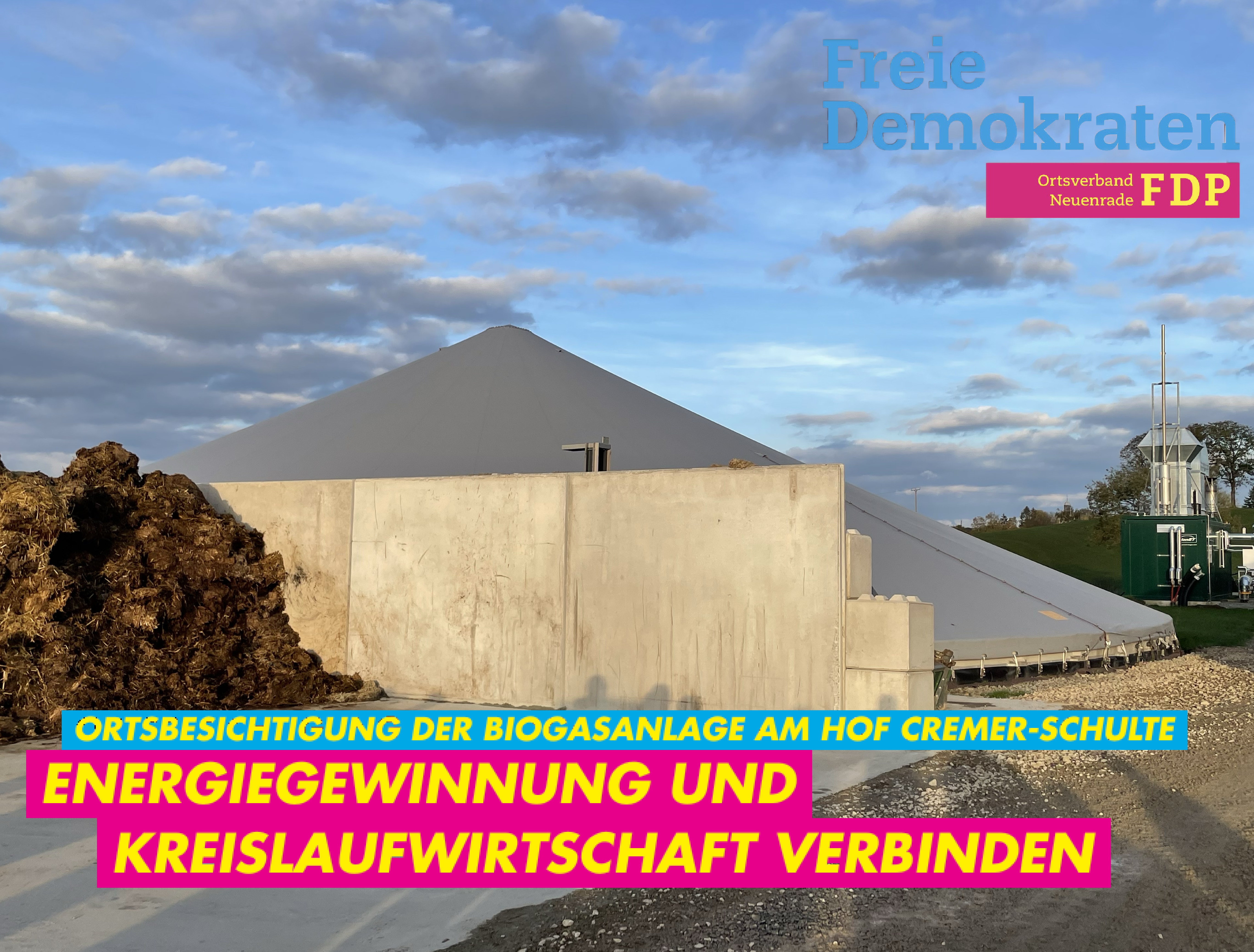 Ortsbesichtigung der Biogasanlage am Hof Cremer-Schulte