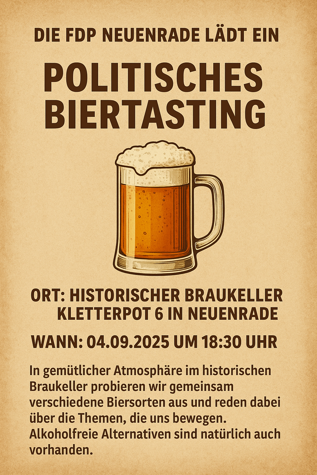 Politisches Biertasting